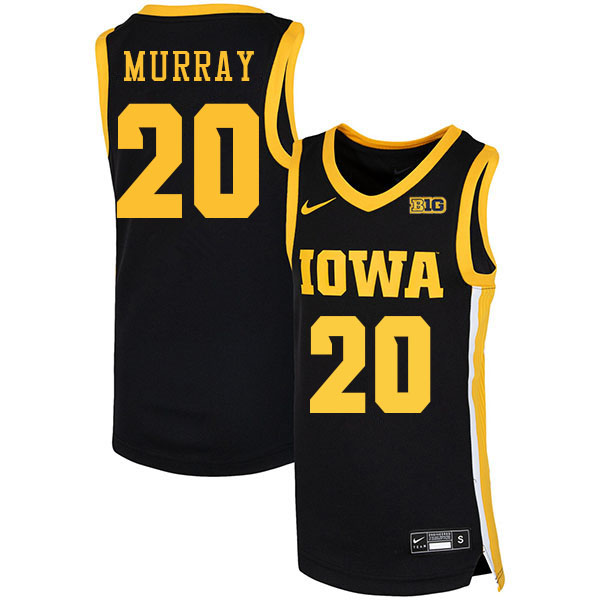 Men #20 Kris Murray Iowa Hawkeyes College Basketball Jerseys Sale-Black